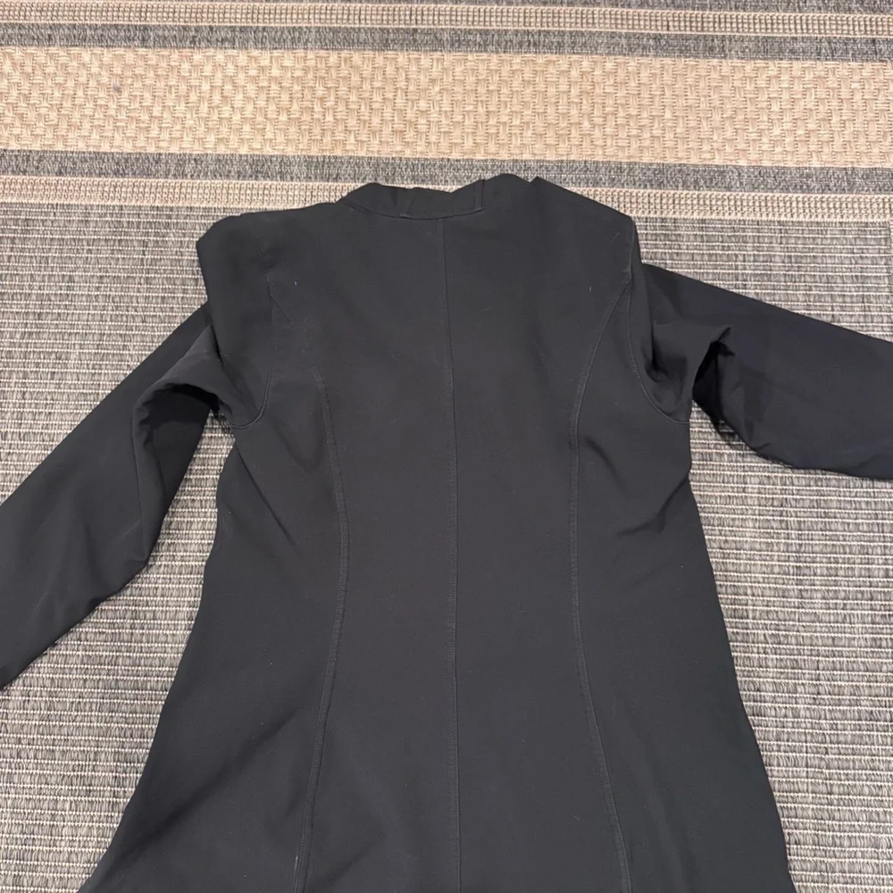 Lucy Black Hooded Softshell Jacket with Orange Brand Tag